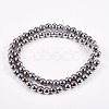 Electroplate Non-magnetic Synthetic Hematite Beads Strands G-J169A-6mm-02-2