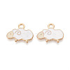 Alloy Enamel Pendants X-ENAM-R059-08A-RS-1