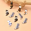 Rack Plating Alloy Enamel Pendants ENAM-YW0003-70-1