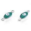 304 Stainless Steel Enamel Connector Charms STAS-N092-179C-2