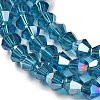 Transparent Electroplate Glass Beads Strands EGLA-A039-T3mm-B01-3