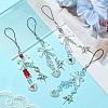 Acrylic Mobile Phone Straps HJEW-FZ00017-03-5