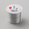 100M 3-Ply Polyester Braided Metallic Cord OCOR-WH0058-75A-1