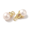 Natural Pearl Pendants PEAR-M012-02G-2