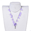 Acrylic Beads Pendant Necklaces NJEW-JN02416-4