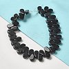 Natural Black Mahogany Obsidian Beads Strands G-B064-B53-2