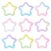 12Pcs Spray Paint Alloy Spring Gate Rings FIND-TA0010-90-2