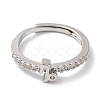 Rack Plating Brass Clear Cubic Zirconia Constellation Adjustable Rings for Women RJEW-S407-08P-12-2