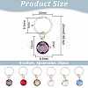 24Pcs 6 Colors Brass Glass Dreadlocks Beads OHAR-AB00011-2