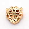 Brass Micro Pave Black & Green Cubic Zirconia KK-TAC0007-01D-2
