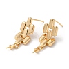 Brass Stud Earring Findings X-KK-P239-08G-1