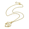 Crystal Cage Holder Necklace NJEW-JN04606-01-5