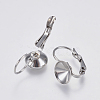 Tarnish Resistant 304 Stainless Steel Leverback Earring Settings STAS-I097-021-8mm-2