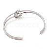 Brass Wire Wrap Knot Cuff Bangles BJEW-D039-38P-3
