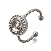 Round 304 Stainless Steel Adjustable Cuff Ring Components STAS-H237-02E-P-1