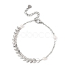 Natural Cultured Freshwater Pearl Beads Link Bracelets BJEW-JB12857-02-2
