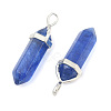 Watermelon Stone Glass Pointed Pendants X-G-F295-03L-4
