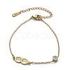 201 Stainless Steel Cable Chain Bracelets BJEW-H205-01C-G-4