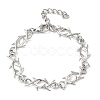 304 Stainless Steel Link Chain Bracelets for Women BJEW-D385-07P-4