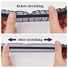 FINGERINSPIRE 30 Yards 12 Colors Chinlon Elastic Lace Trim EW-FG0001-01-4