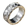 Sculptured Vine Pattern Brass Finger Rings for Women FS-WGD177A-02-6
