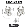 16Bags Scorpion Alloy with Iron Decorative Rivets BUTT-FH0001-035D-2