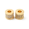 Brass Micro Pave Clear Cubic Zirconia Beads KK-P234-33G-1