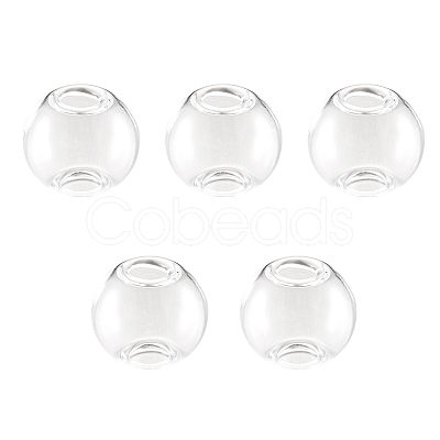 Handmade Two Holes Blown Glass Globe Beads BLOW-TA0001-01B-1