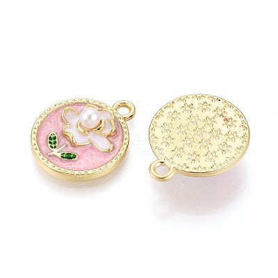 Rack Plating Alloy Enamel Pendants ENAM-N066-10KCG-1
