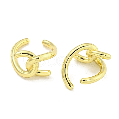 Brass Cuff Earrings EJEW-C104-053G-1