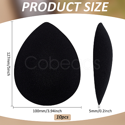 10Pcs EVA Cloth Teardrop Fascinator Hat Base for Millinery AJEW-FG0004-53A-1