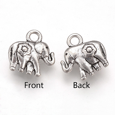 Tibetan Style Alloy Charms TIBEP-T002-84AS-RS-1