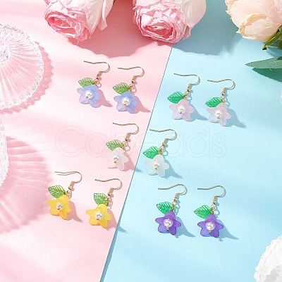 5Pairs Acrylic Dangle Earrings EJEW-JE06426-1