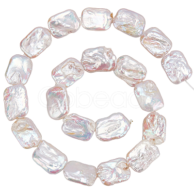 1 Strand Natural Baroque Pearl Keshi Pearl Beads Strands PEAR-SC0001-48-1
