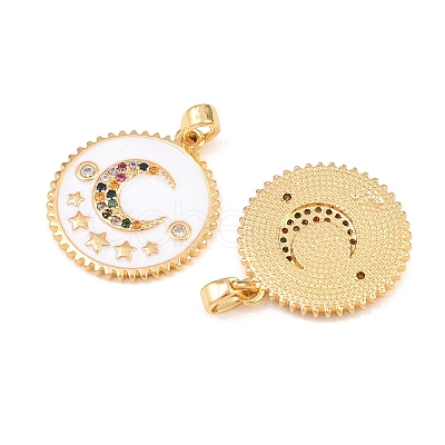 Brass Micro Pave Cubic Pendants KK-Z140-17G-1