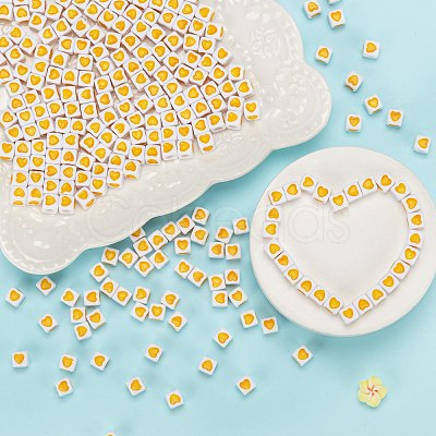 White Opaque Acrylic European Beads OPDL-FS0001-01-1