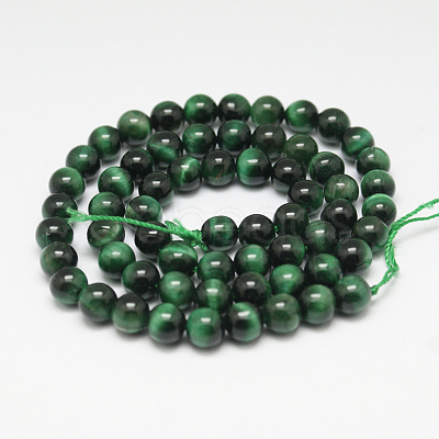 Natural Tiger Eye Beads Strands G-G099-8mm-22-1