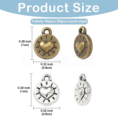 30Pcs Tibetan Style Alloy Charms TIBEP-YW0002-21AS-1