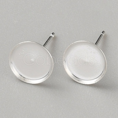 925 Sterling Silver Studs Earrings Finding STER-WH0061-26B-1
