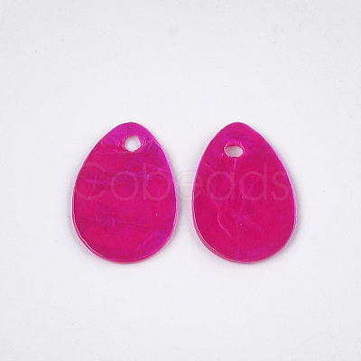 Spray Painted Capiz Shell Charms LS-SSHEL-T006-10A-1