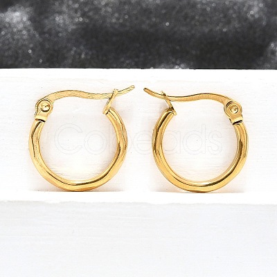 Ion Plating(IP) 304 Stainless Steel Hoop Earrings EJEW-D195-G-1