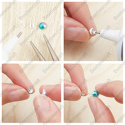 200Pcs 304 Stainless Steel Stud Earring Findings STAS-BBC0004-85C-1