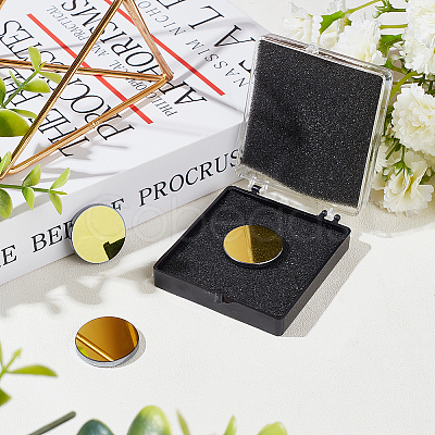 Silicon Gold-Plated Reflective Lens AJEW-WH0248-391B-1