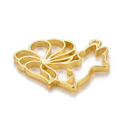 Alloy Open Back Bezel Pendants PALLOY-F280-01G-1
