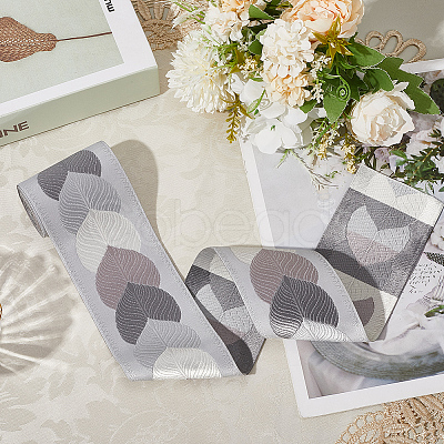 3M Polyester Jacquard Leaf Ribbon for Garment Accessories OCOR-CY0002-12D-1