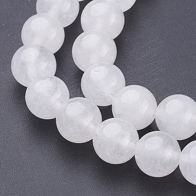 Natural White Jade Beads Strands GSR8mmC138-1