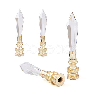 4Pcs Glass Lampshade Decorations AJEW-SW0001-03LG-1