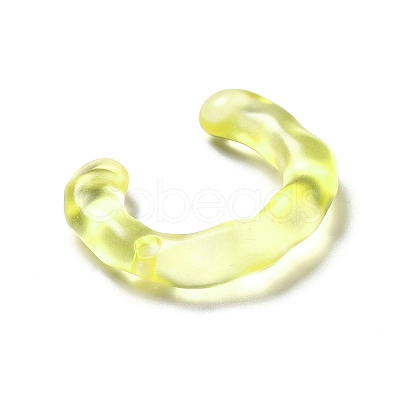 Transparent Resin Alphabet Pendants LS-RESI-C028-02C-1