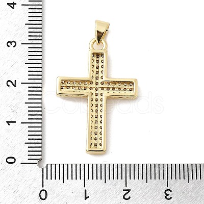 Brass Micro Pave Cubic Zirconia Pendants KK-H529-27G-1