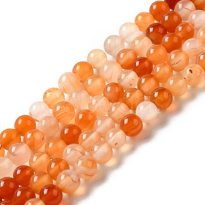 Natural Agate Beads Strands G-F417-01-6mm-1